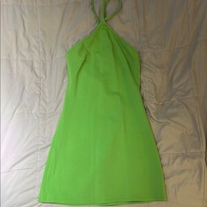 H&M Green Backless Halter Sundress